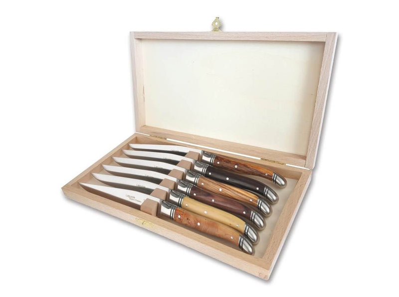 Goyon-Chazeau Laguiole Steakmesser Set Holzvariation